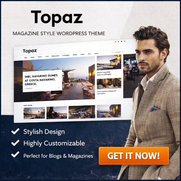 Topaz - Magazine Style WordPress Theme